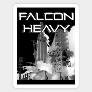 Falcon Heavy T-Shirt Falcon Heavy Tee version Black & White 02 T Shirt Sticker